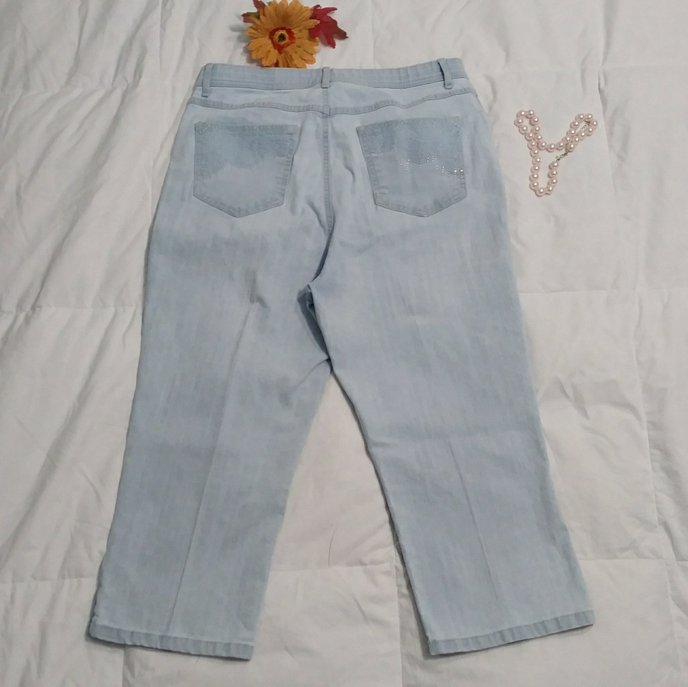 Gloria Vanderbilt light blue Capris jeans sz 10 - Picture 3 of 5
